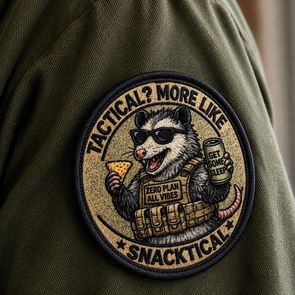 Morale Patch for Military | Funny Tactical Opossum Hook & Loop Patch