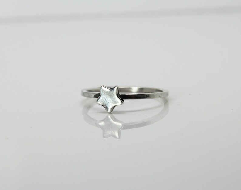 Star ring Sterling silver ring Statement ring Stacking Etsy