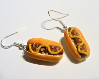 Burger and Hot Dog Earrings