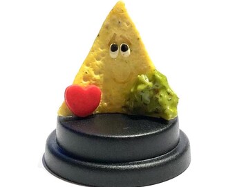 Nacho Pet © Tortilla chip, Nacho cheese, Tex mex, Mexican food lover, kawaii, comedy gift, novelty gift, cute gift desk top gift Funny gift