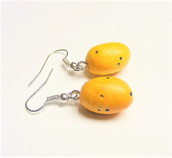 Potato Earrings Spud Earrings Vegetarian Jewelry Gift for Etsy