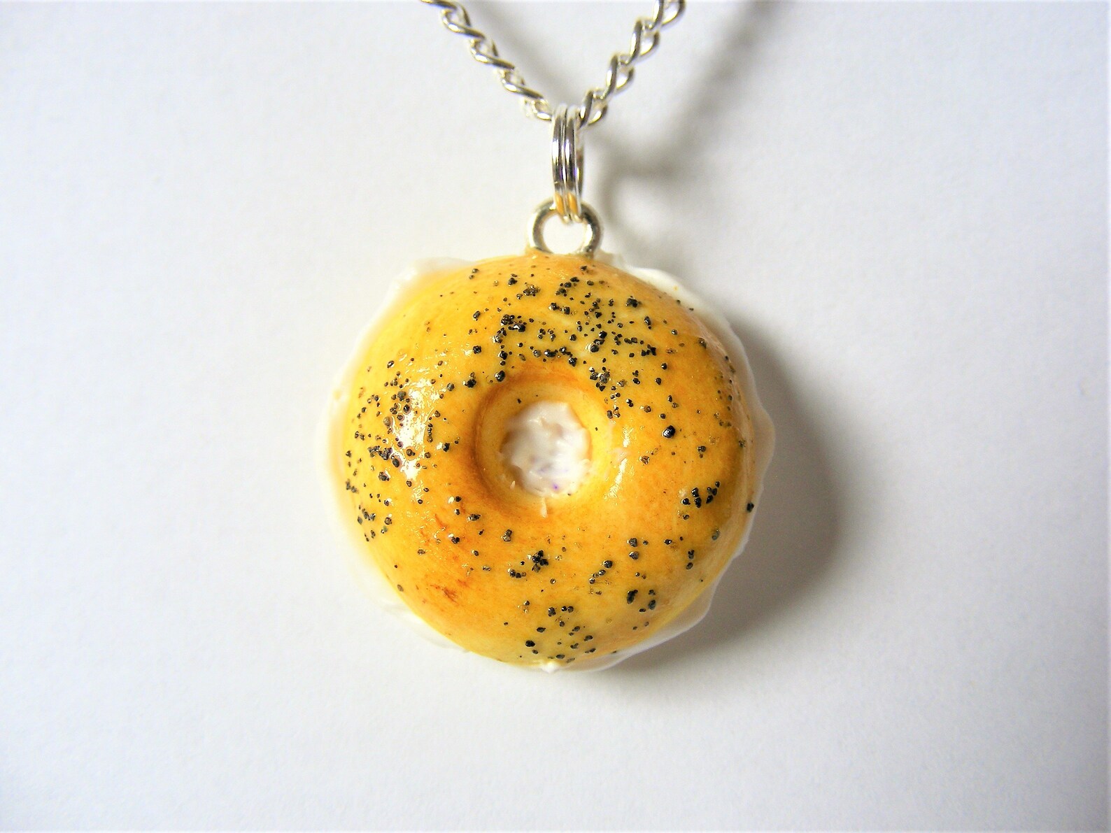 Food Jewelry Bagel Collier Pendentif Bagel au fromage à la Etsy