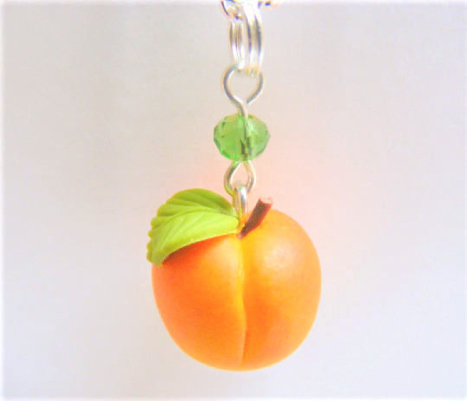 Food Jewelry Peach Necklace Peach Pendant Peach Charm Etsy Canada