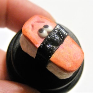Spam Musubi Pet © Pet Sushi, Japanese food, Hawaii, nori, sushi, bff gift, comedy gift, novelty gift, cute gift, desk top gift, Funny gift