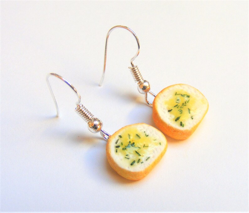 Food Jewelry Garlic Bread Earrings Miniature Food Earrings Etsy
