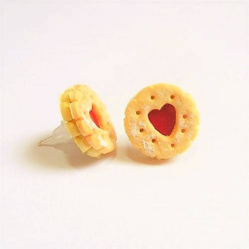 Jammy Dodger Galleta Collar Colgante de Corazón-San Valentín Joyería-Hecho a Mano