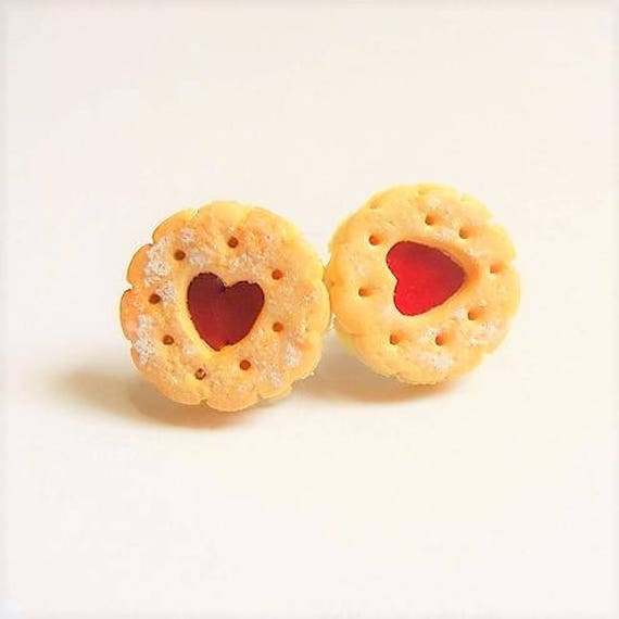 Jammy Dodger Galleta Collar Colgante de Corazón-San Valentín Joyería-Hecho a Mano