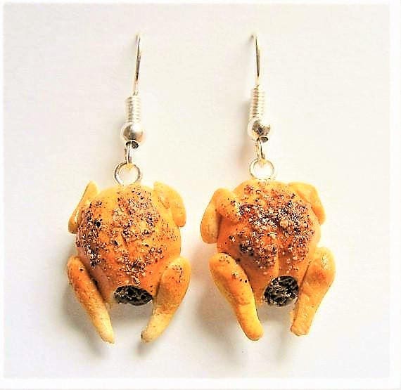 thanksgiving plate earrings