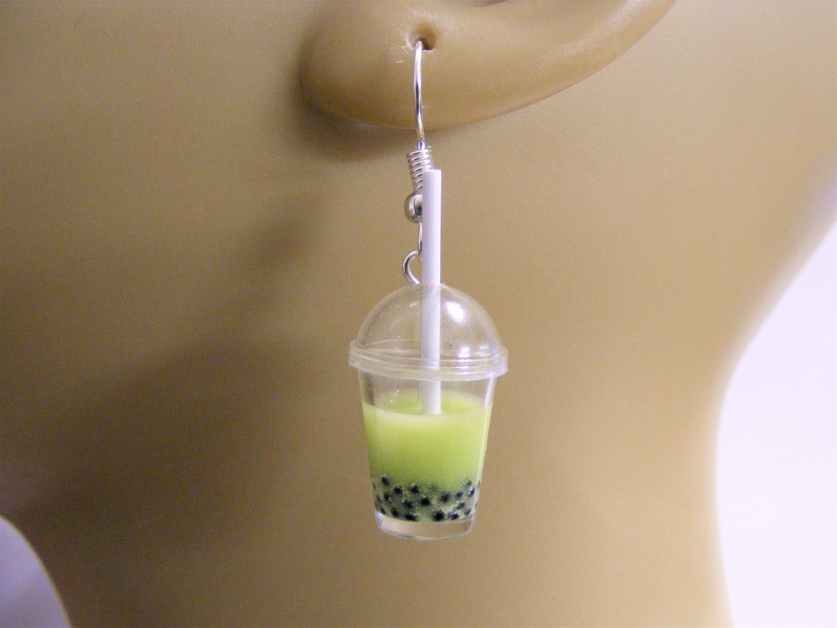 Funny Lemon Ice Black Tea Pearl Milk Tea Earrings Taiwan Bubble Tea Funny  Dangle Earrings For Women | Fruugo KR