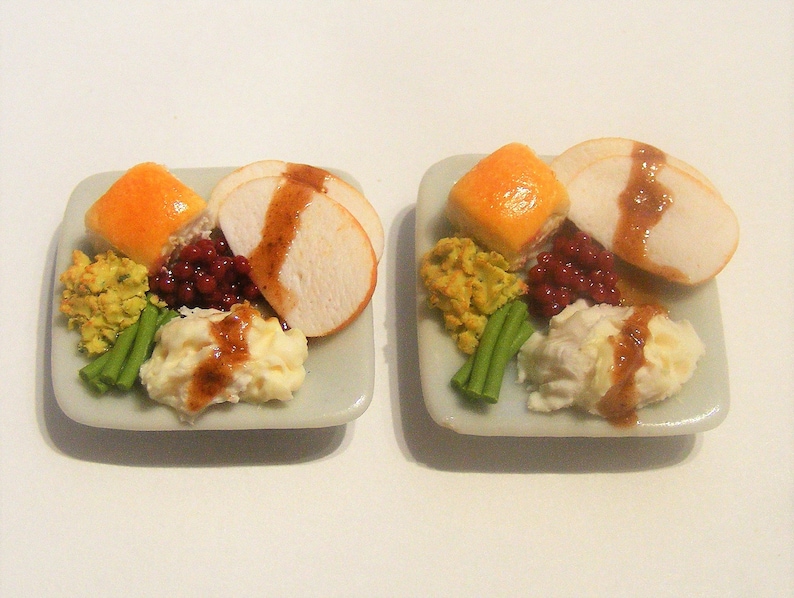 Food Jewelry Thanksgiving dinner earrings Thanksgiving Etsy