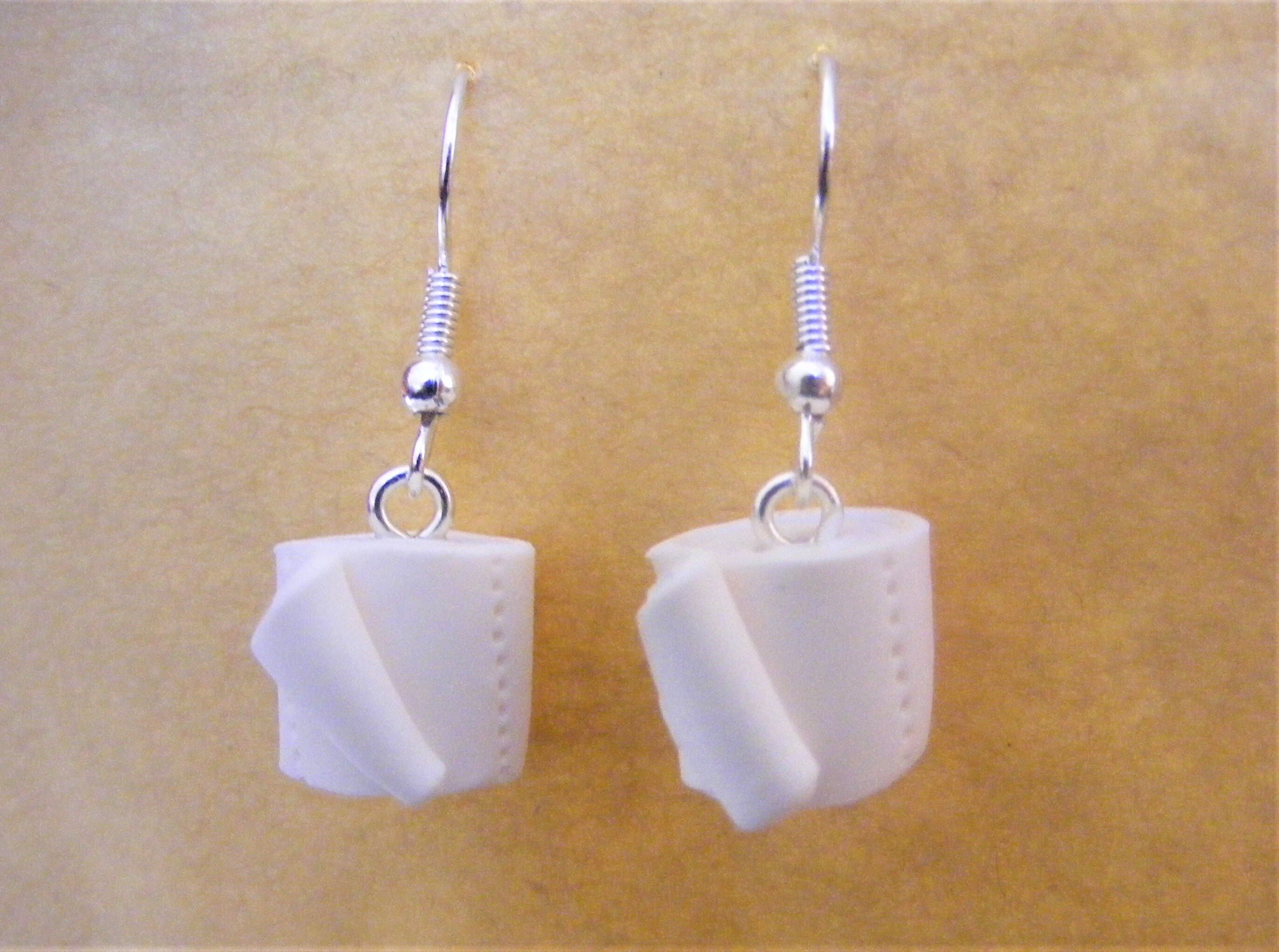 Toilet paper earrings toilet tissue earrings toilet roll Etsy
