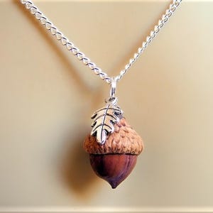 Acorn Necklace, Lucky Charm, Kiss Necklace, Acorn Charm, Good luck Necklace, Pagan Necklace, Wiccan Necklace, Druid Necklace, Acorn Jewelry