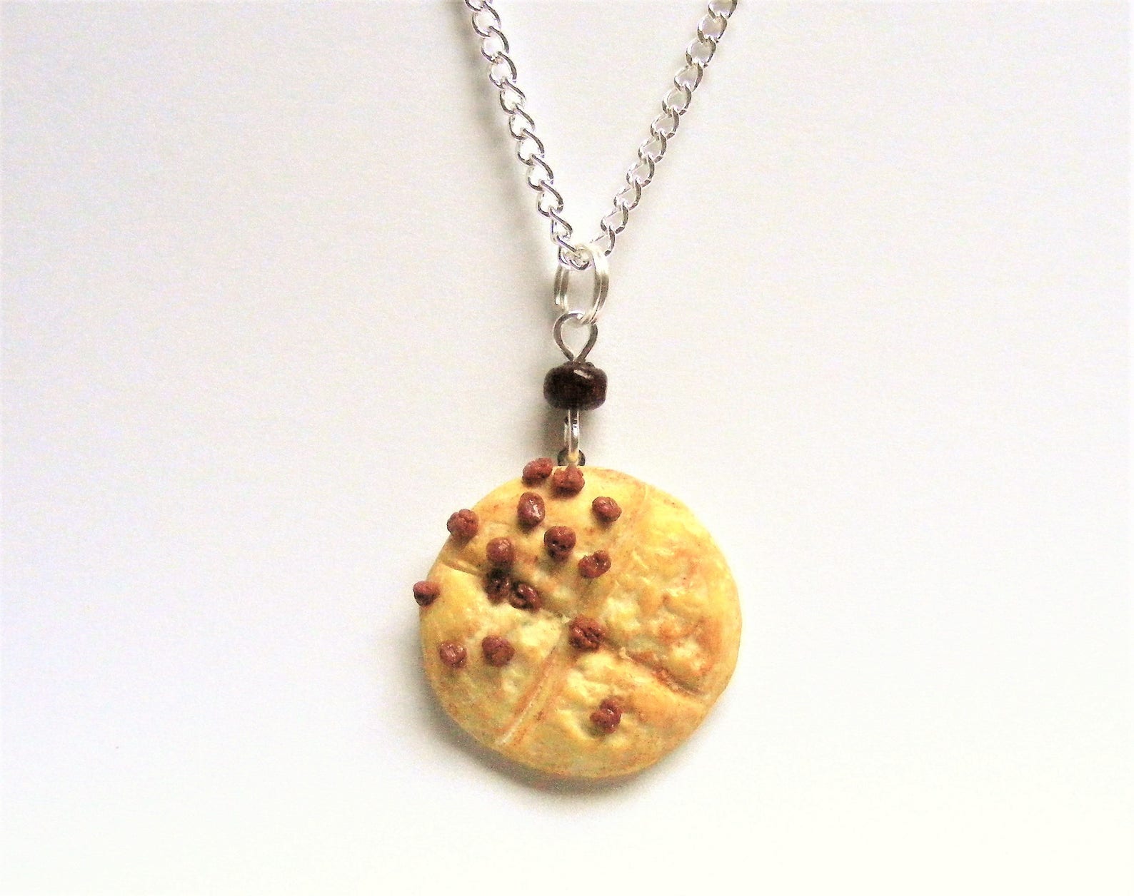 None Pizza With Left Beef Necklace Pizza Necklace Miniature - Etsy