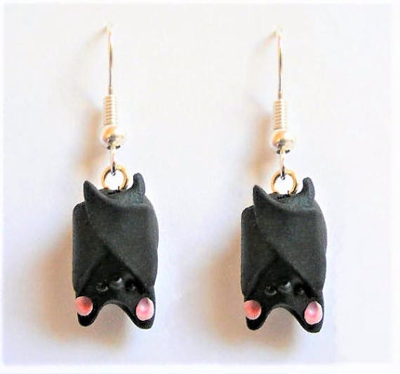Bat Earrings Bat Jewelry Halloween Jewelry Mini Food Jewelry