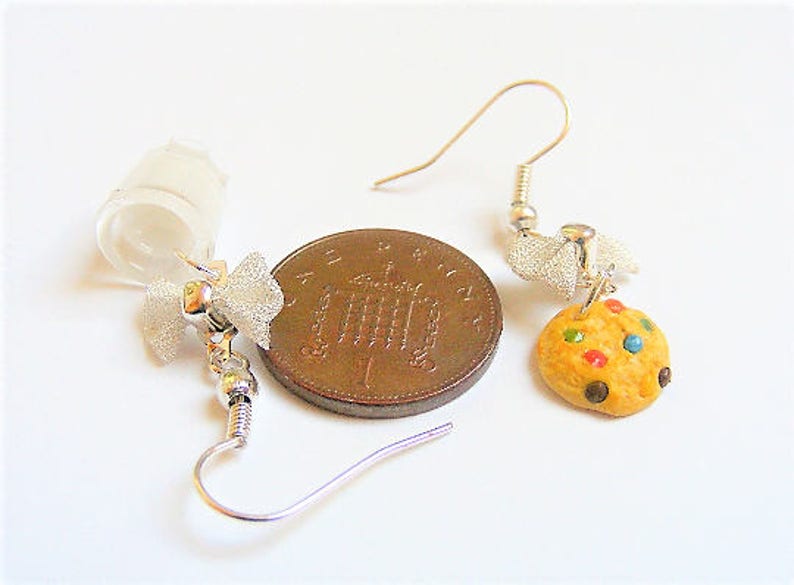 Food Jewelry Milk and Cookie Earrings Rainbow Cookie Earrings Etsy