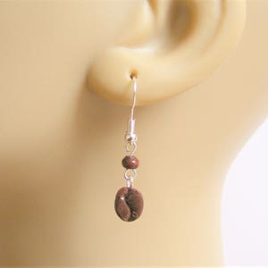 Food Jewelry Coffee Bean Earrings, Coffee Lover Earrings, Coffee Jewelry, Miniature Food Mini Food Clip on and Pierced Cup of Coffee charm image 3