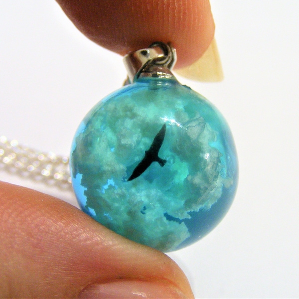 Glass Globe Necklace Etsy UK