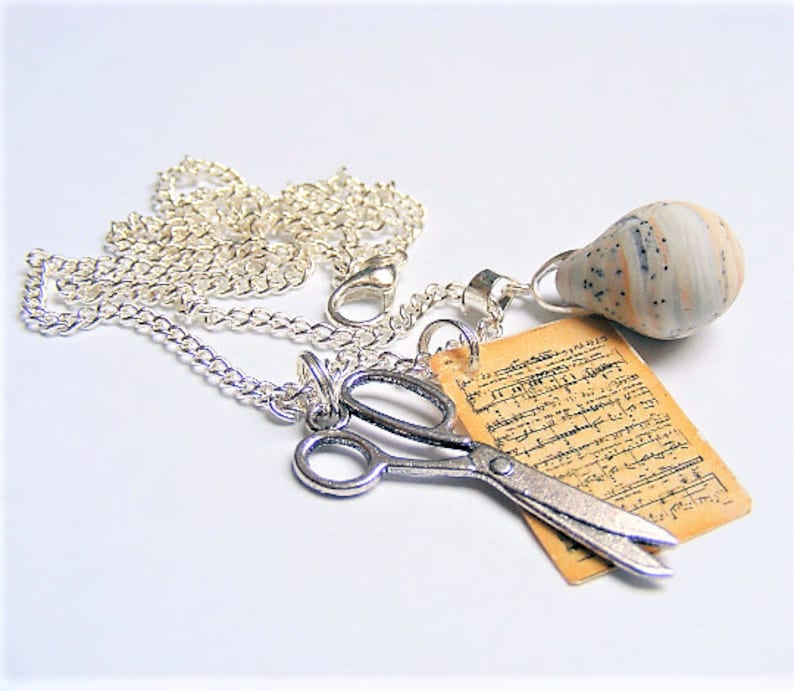 Rock Paper Scissors Necklace Rock Paper Scissors Pendant  Etsy