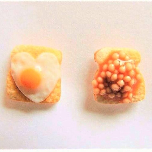 Food Jewelry Baked Beans and Smiley Faces Ring Miniature Food Etsy