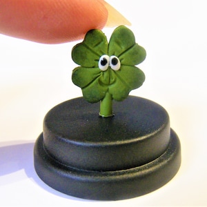 Four Leaf Clover Pet © 4 leaf clover lucky charm good luck gift bff gift birthday gift  novelty gift dashboard gift desk top gift Funny gift