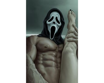 Scream for Me Ghostface Poster | Matte Vertical Spicy Horror Art