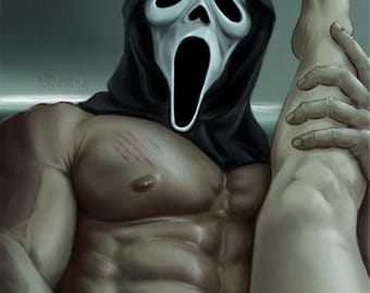 Scream for Me Ghostface Poster | Matte Vertical Horror Art
