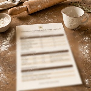 Baking Conversion Chart PDF | Bakery Measurement Cheat Sheet | Bilingual Cups to Grams Printable | Kitchen Reference