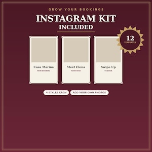 Airbnb-Gastgeberpaket, interaktiver digitaler Leitfaden, Wachstumsstrategie, Instagram-Vorlagen, Vrbo Canva-Kit, Stickerbogen Bild 2