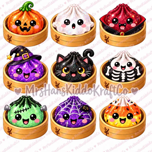 Pacote de arquivos SVG de bolinhos macios para o Halloween | 9 designs incluídos | Download digital
