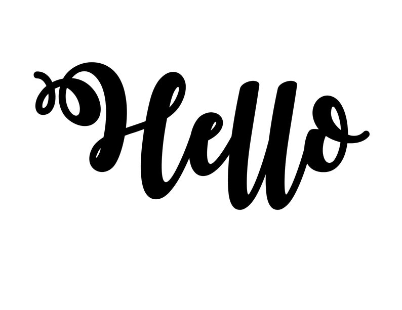 Reversible Printable Hello and Goodbye Sign Instant Download