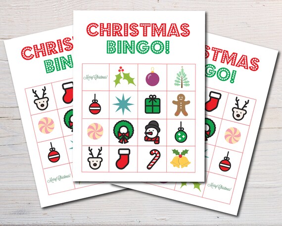 Christmas Bingo Printable Instant Digital Download Christmas - Etsy