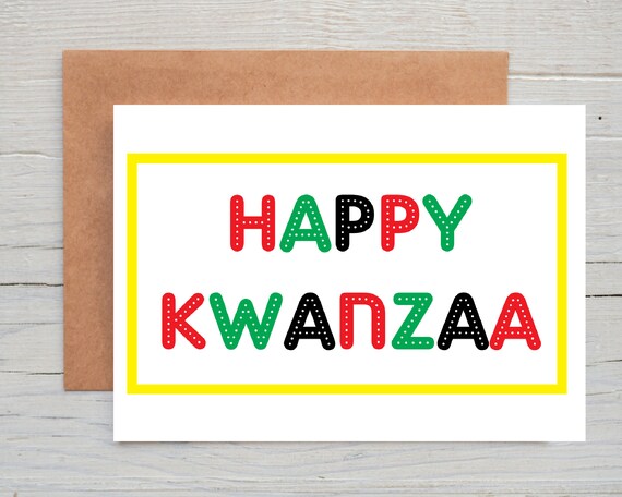 Happy Kwanzaa Card Printable Instant Download Il_570xn