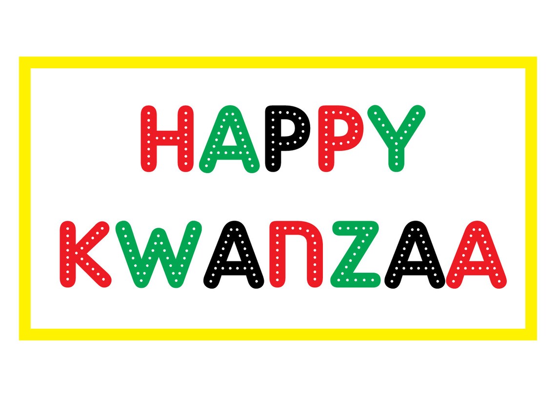 Happy Kwanzaa Card Printable Instant Digital Download Holiday | Etsy