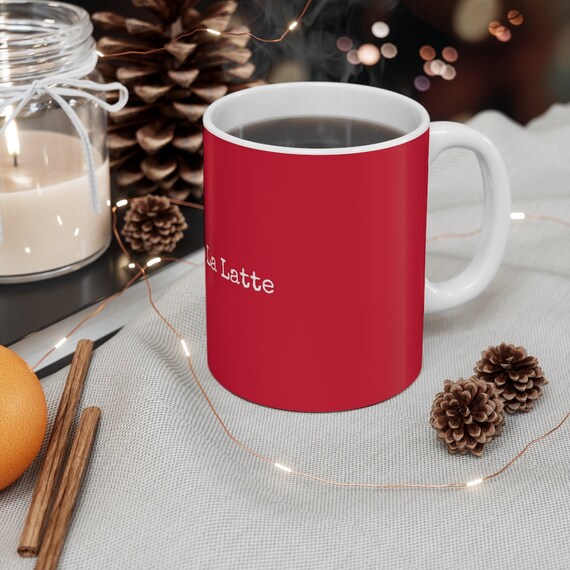 Fa La La La Latte Mug, Fa La La La Coffee Mug, Christmas Mug, Holiday Mug, Latte Mug, Christmas Gift, Gift for Her, Gift for Him, Mug Gift Il_570xn