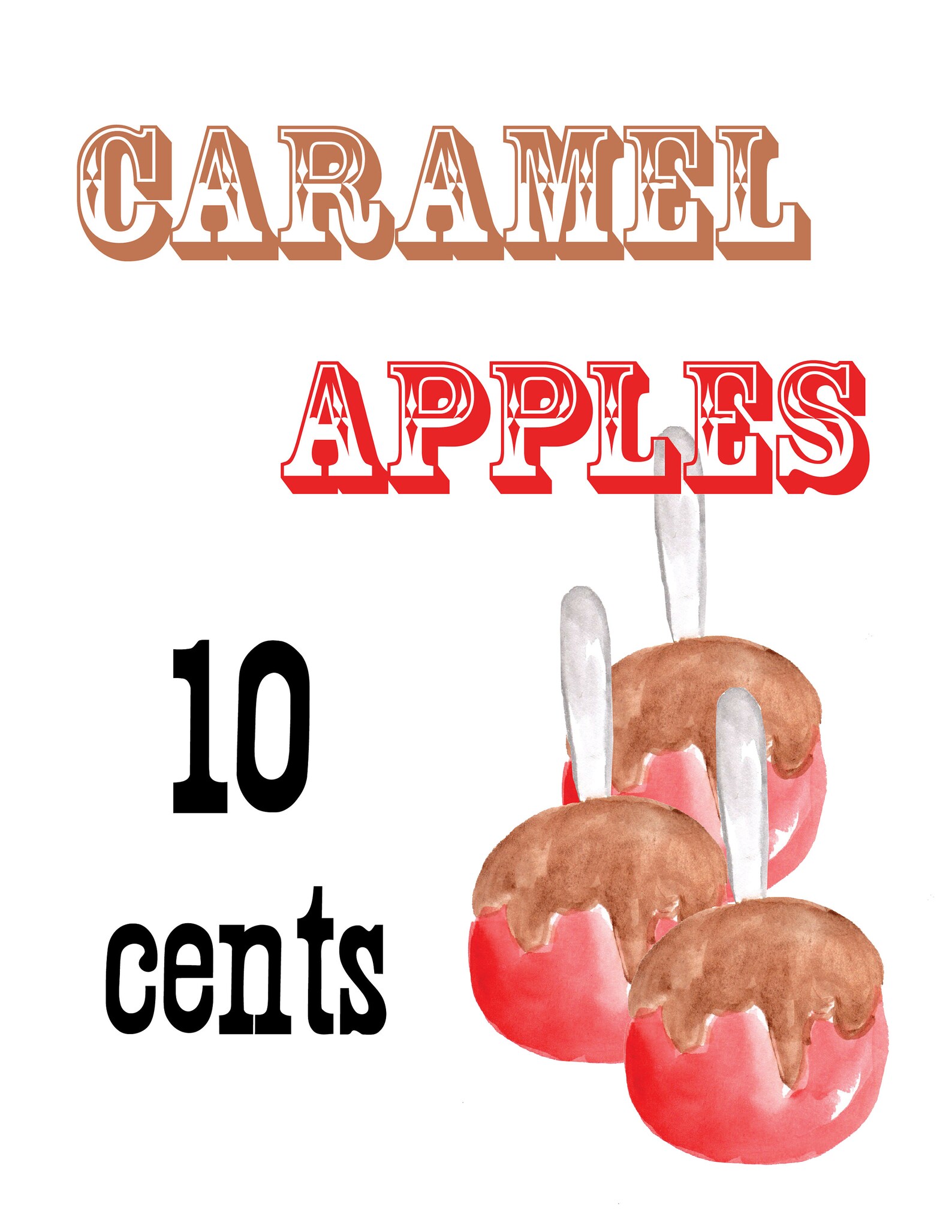 Caramel Apples Quote Printable Instant Download Caramel Etsy