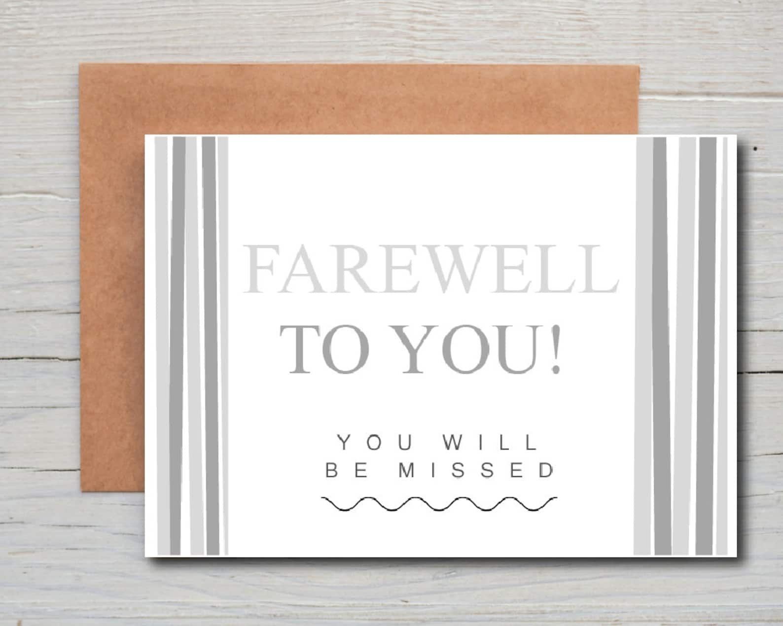 Farewell Card Foldable Printable Instant Digital Download Etsy