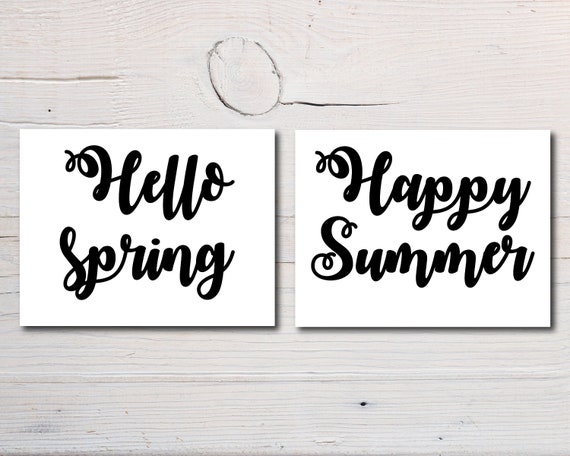 Reversible Printable Hello and Goodbye Sign Instant Download