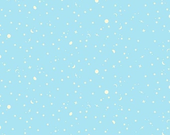 Tula Pink - Colores auténticos - Tela Space Sprinkles en estampado Waterfall