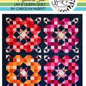 Magenta Star Quilt Pattern — Free Bird Quilting Designs by Carolyn Murfitt
