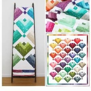 Lovely Ombre Cabins Quilt Pattern by V and Co.