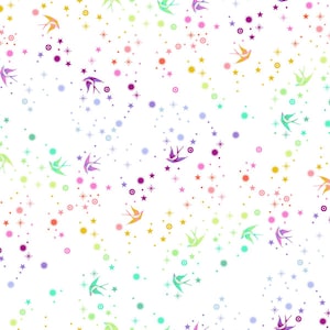Tula Pink - True Colors Minky - Fairy Dust fabric in White