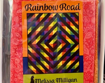 Rainbow Road quilt kit featuring Alison Glass 2024 Sun Prints - Woodland prints