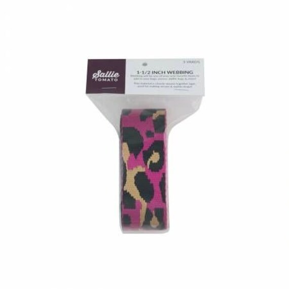 Leopard Violet Webbing 3 Yards by Sallie Tomato Leopard Violet Webbing 3 Yards by Sallie Tomato