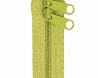 byAnnie - Bolso de mano con cremallera de 30" y doble deslizamiento en color verde manzana