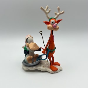 RARE Vintage 1996 Carlton Cards Heirloom Ornament – Opus & Bill "Happy Holidaze!"