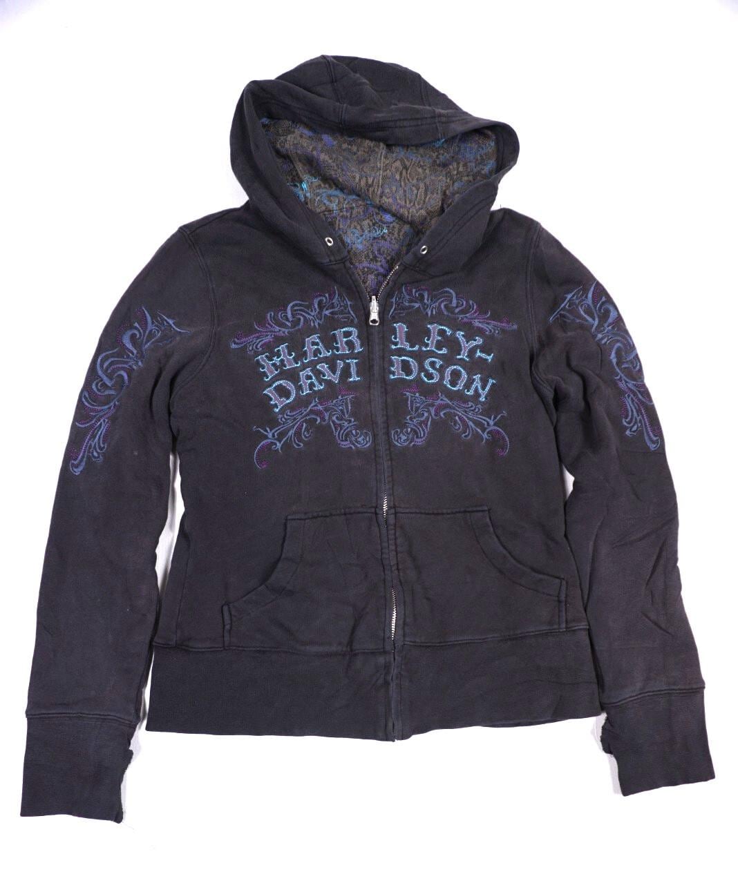 y2k 00s❤︎ HARLEY-DAVIDSON 半袖 ジップアップジャケット Vintage Harley Davidson Zip up Hoodie - Etsy