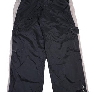 Y2k Vintage Nike Nylon Track Pants Black - Etsy