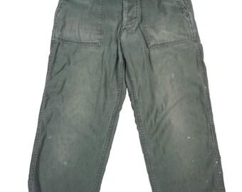 60s 70s Vintage Military U.S. Army Og-107 Baker Pants Size 28-29