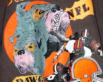ヴィンテージ90年代クリーブランド・ブラウンズ スウェットシャツ / メンズMサイズ Apex One NFL / フットボール プルオーバー / レトロスポーツウェア