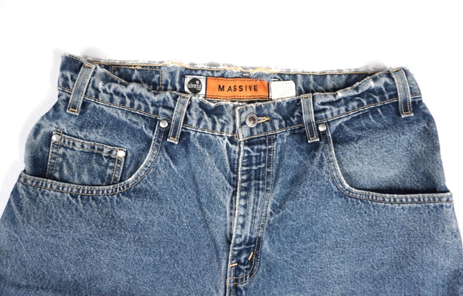 Vintage 90s Levi's Silvertab Baggy Shorts / Mens 34 Jorts Denim